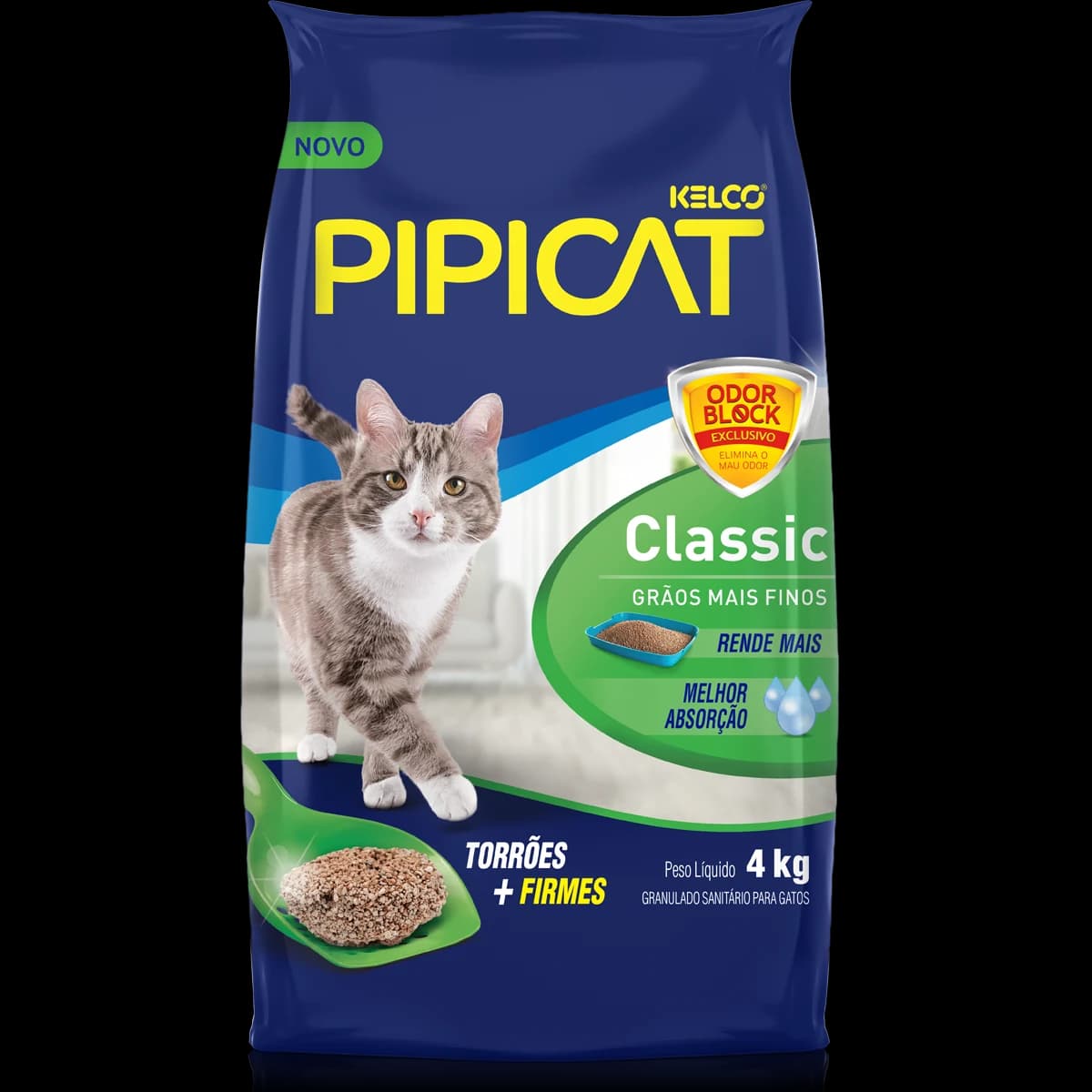 Areia Higiênica PipiCat Classic Fardo 6x4kg