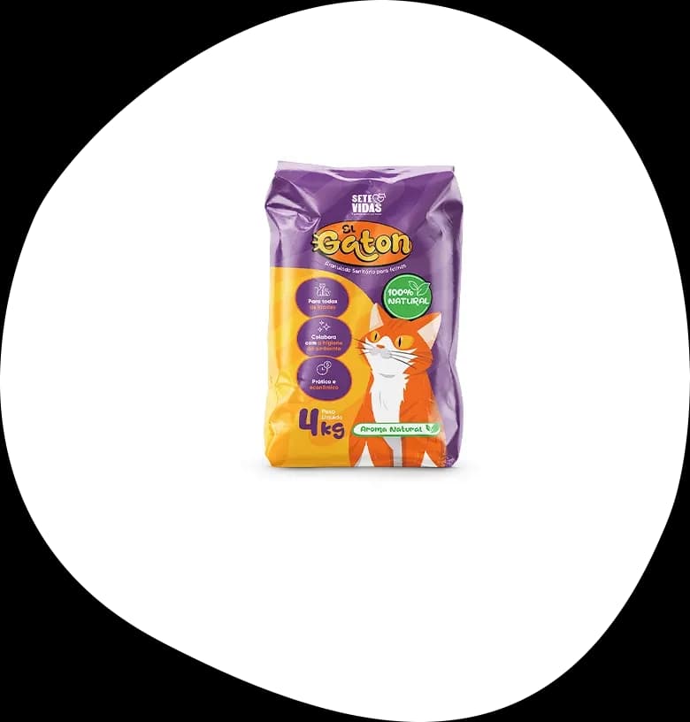 Areia Sanitária El Gaton Sete Vidas Fardo 5 x 4kg