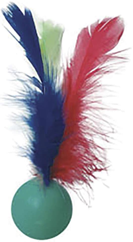 Brinquedo Tex para Gatos Purpurina com Penas 15cm