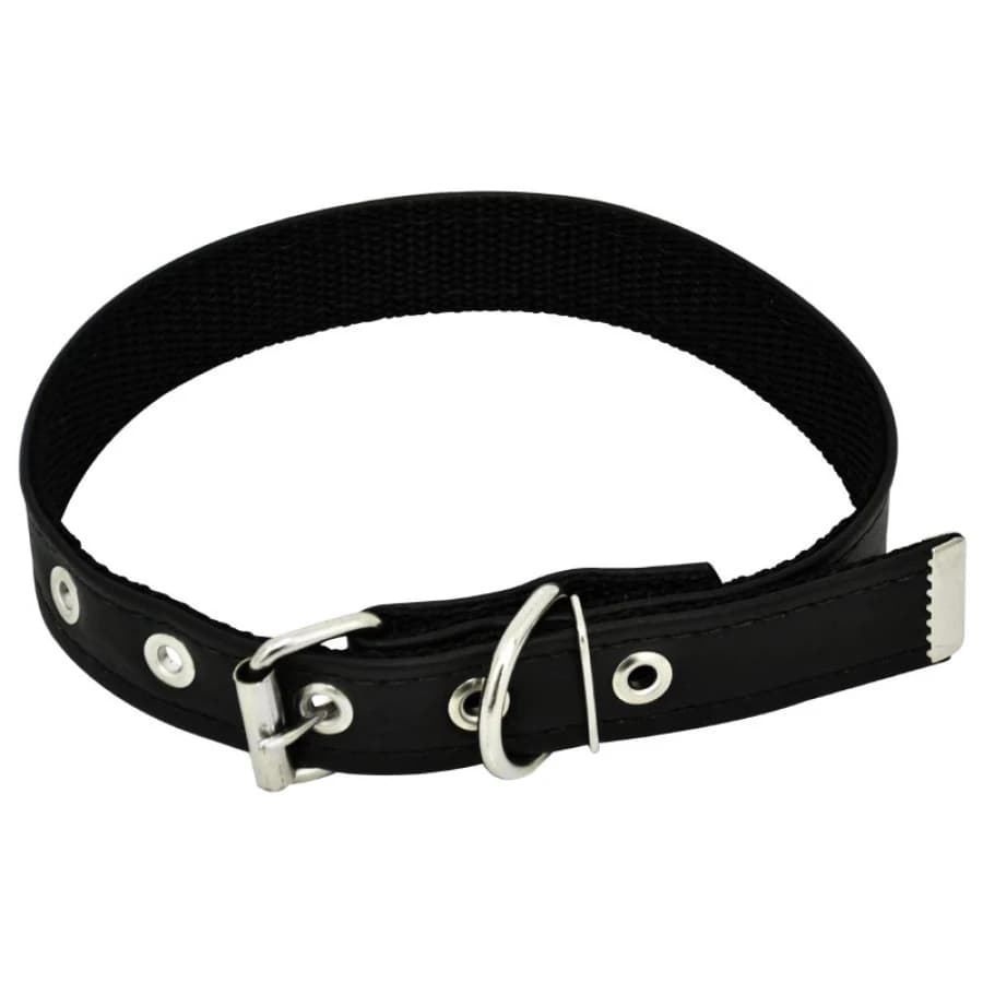 Coleira São Pet em Corino Reforçada Preta N 4 49x2,5cm