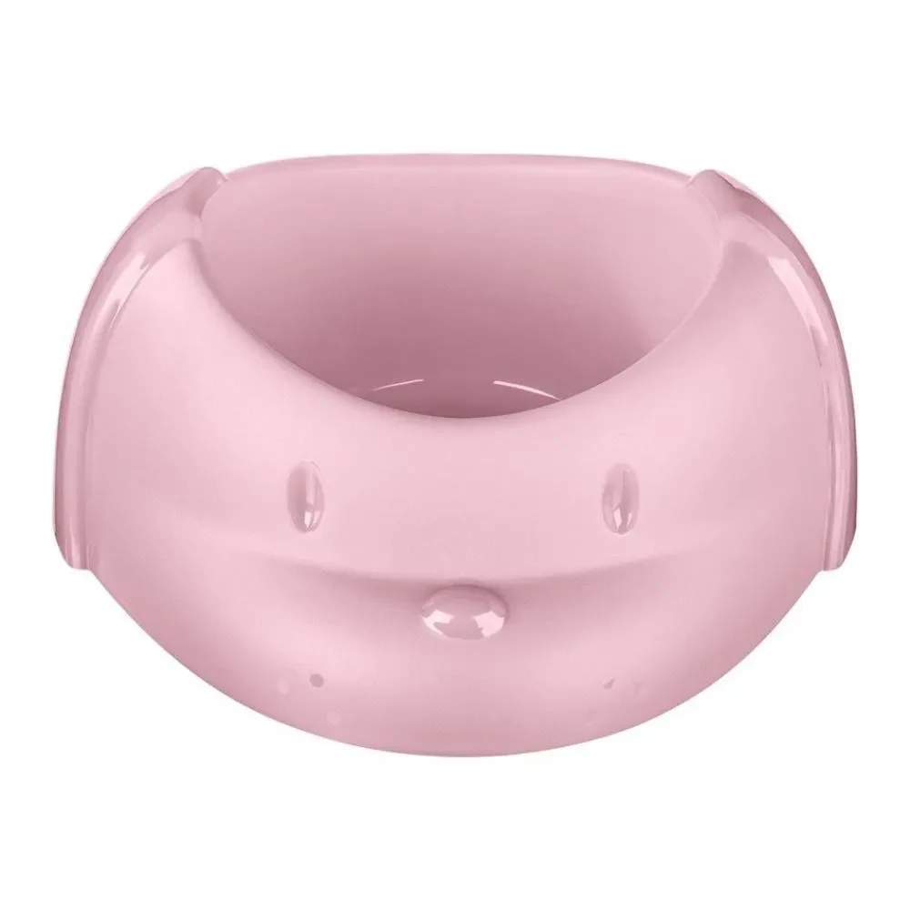 Comedouro Plástico Cães Porte Médio Rosa 1000ml