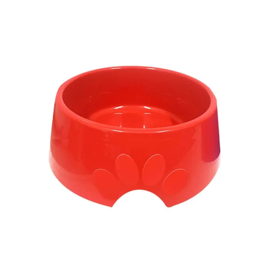 Comedouro Plástico Cães Porte Médio Vermelho 1000ml