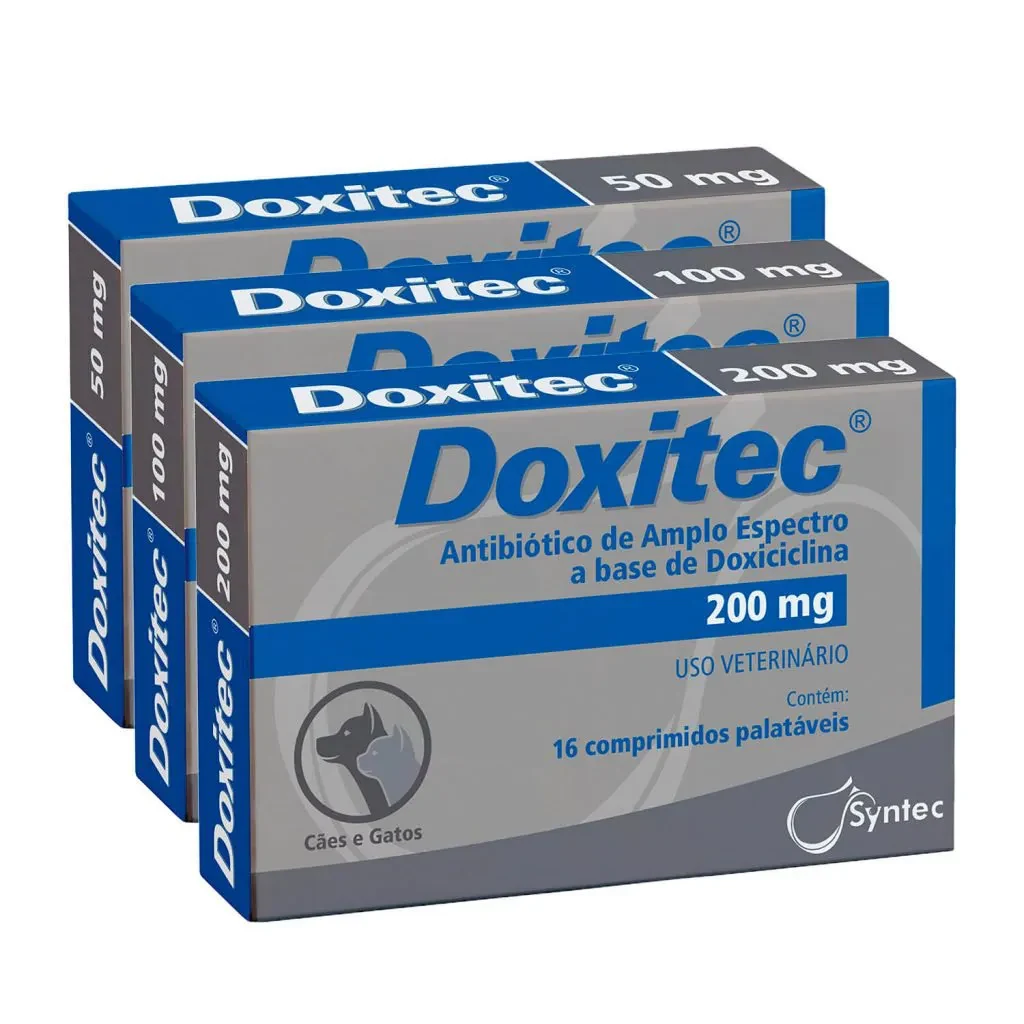 Doxitec 50mg Antibiótico Cães e Gatos