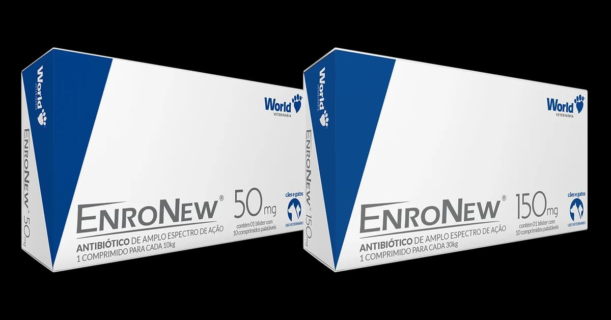 EnroNew 50mg Cães e Gatos 10 Comprimidos