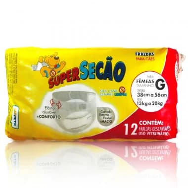 Fralda Descartável Petix Super Secão Cães Fêmeas Tamanho G