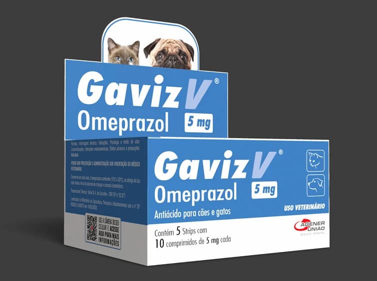 Gaviz V 10mg Cães e Gatos Display 5 x 10 Comprimidos