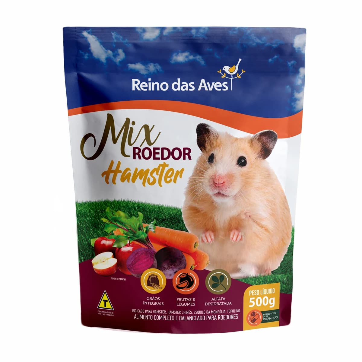 Hamster Gold Mix Reino das Aves 500g