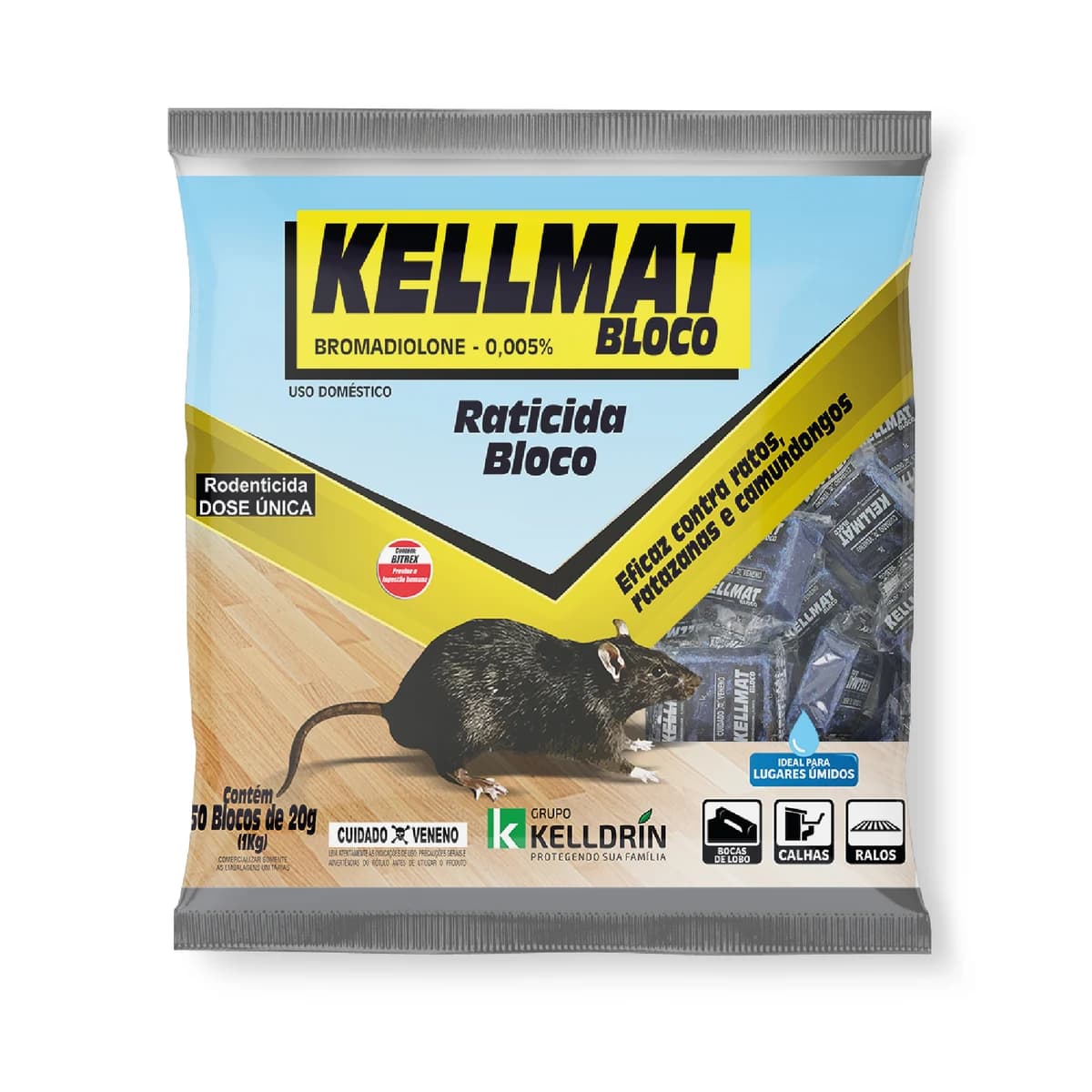 Kellmat Raticida Bloco 20g
