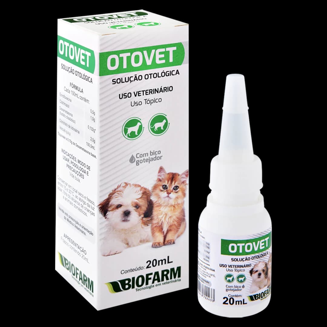 Kit Otovet Solução Otológica 20ml com Limpador Auricular 100ml