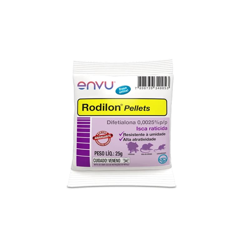 Mata Rato Rodilon Bloco 25g