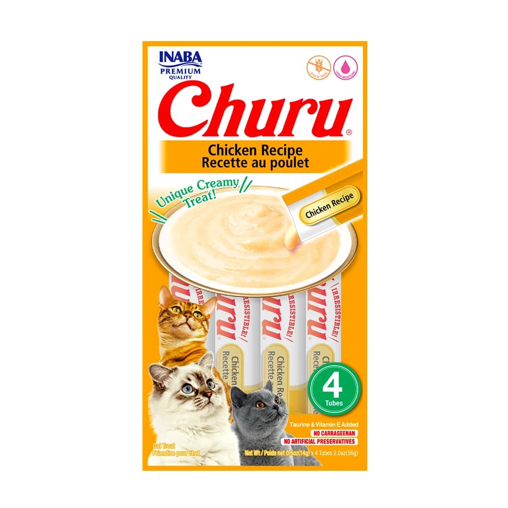 Petisco Cremoso Churu Gatos Galinha 56g