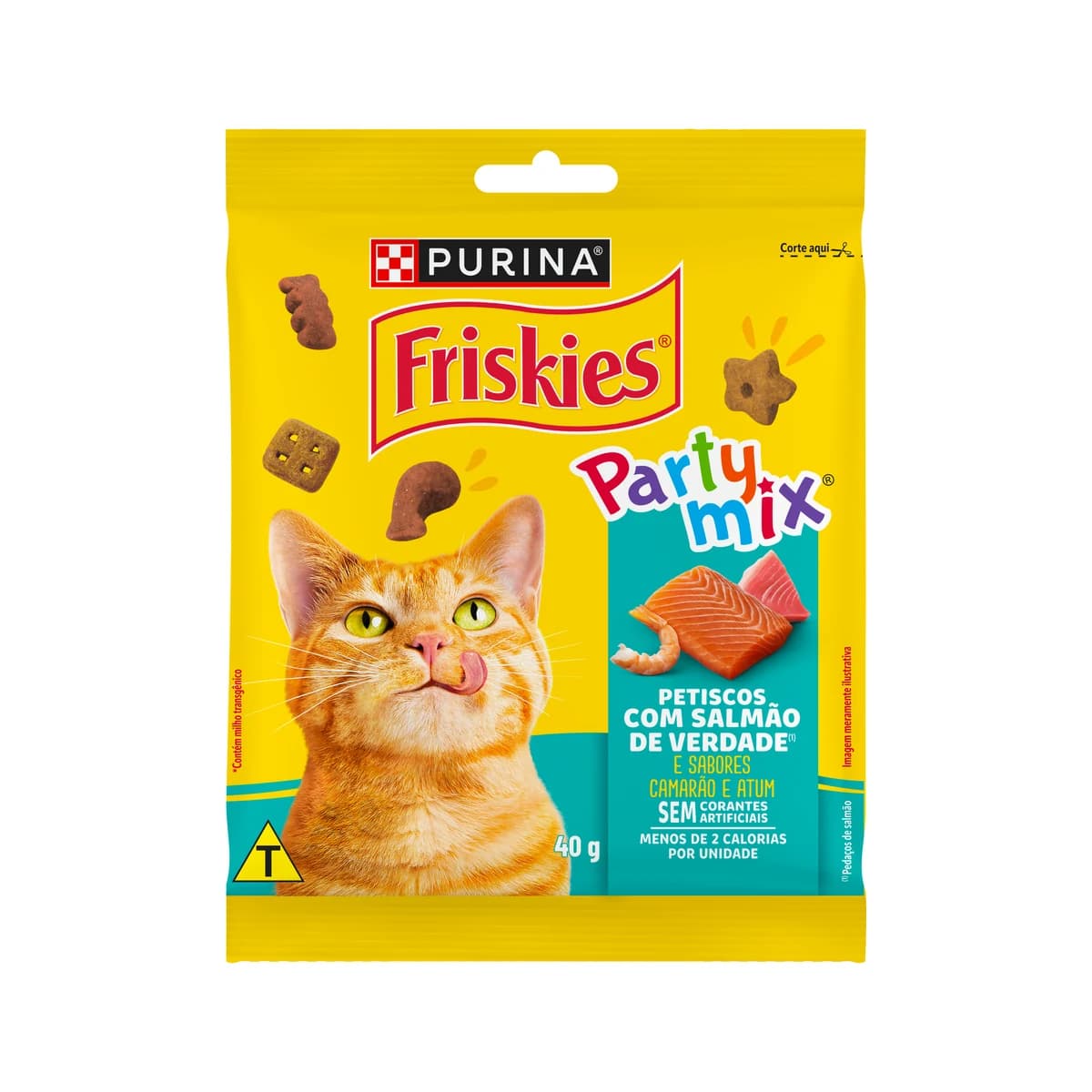 Petisco Friskies Party Mix Gatos Salmão 40g