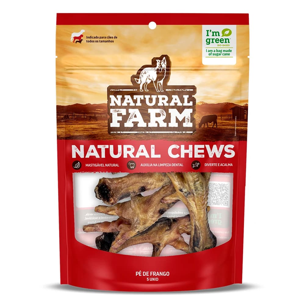 Petisco Natural Farm Pé de Frango 5 Unidades 60g
