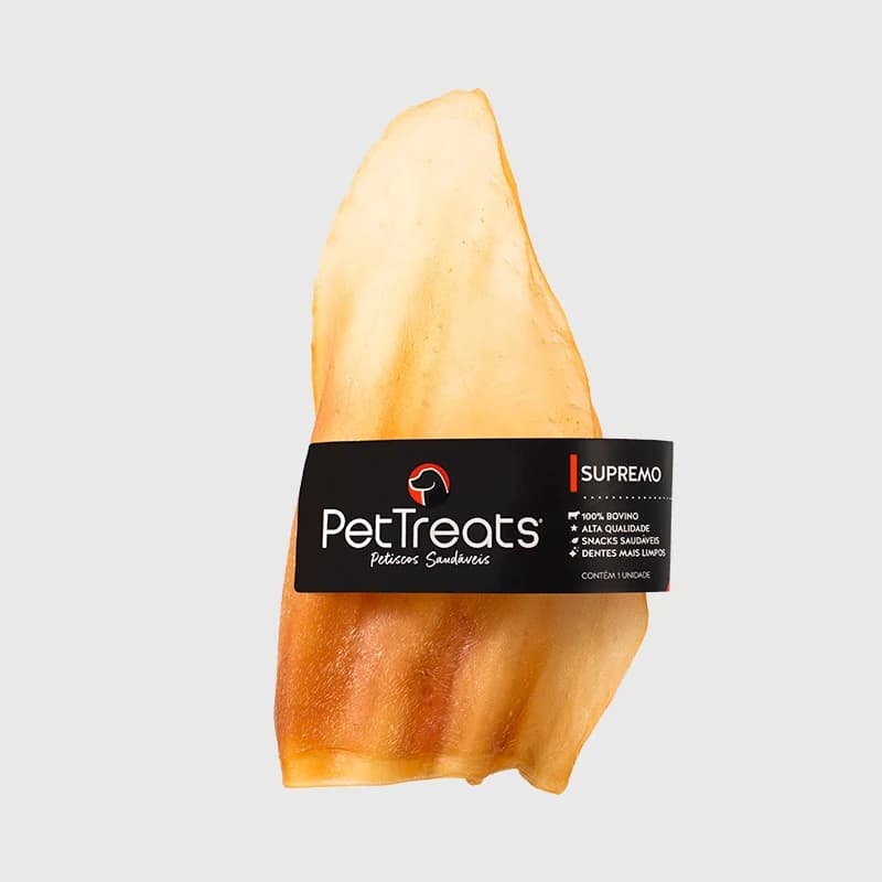 Petisco PetTreats Orelha Supremo Cães 10 Unidades
