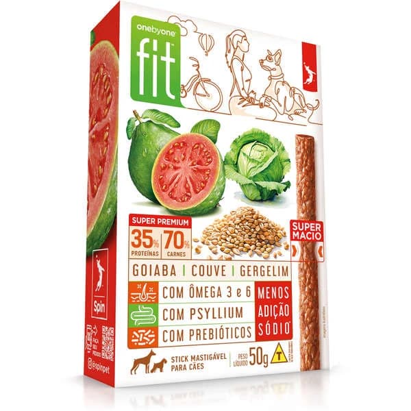 Petisco Spin Stick Fit Goiaba, Couve e Gergelim 50g