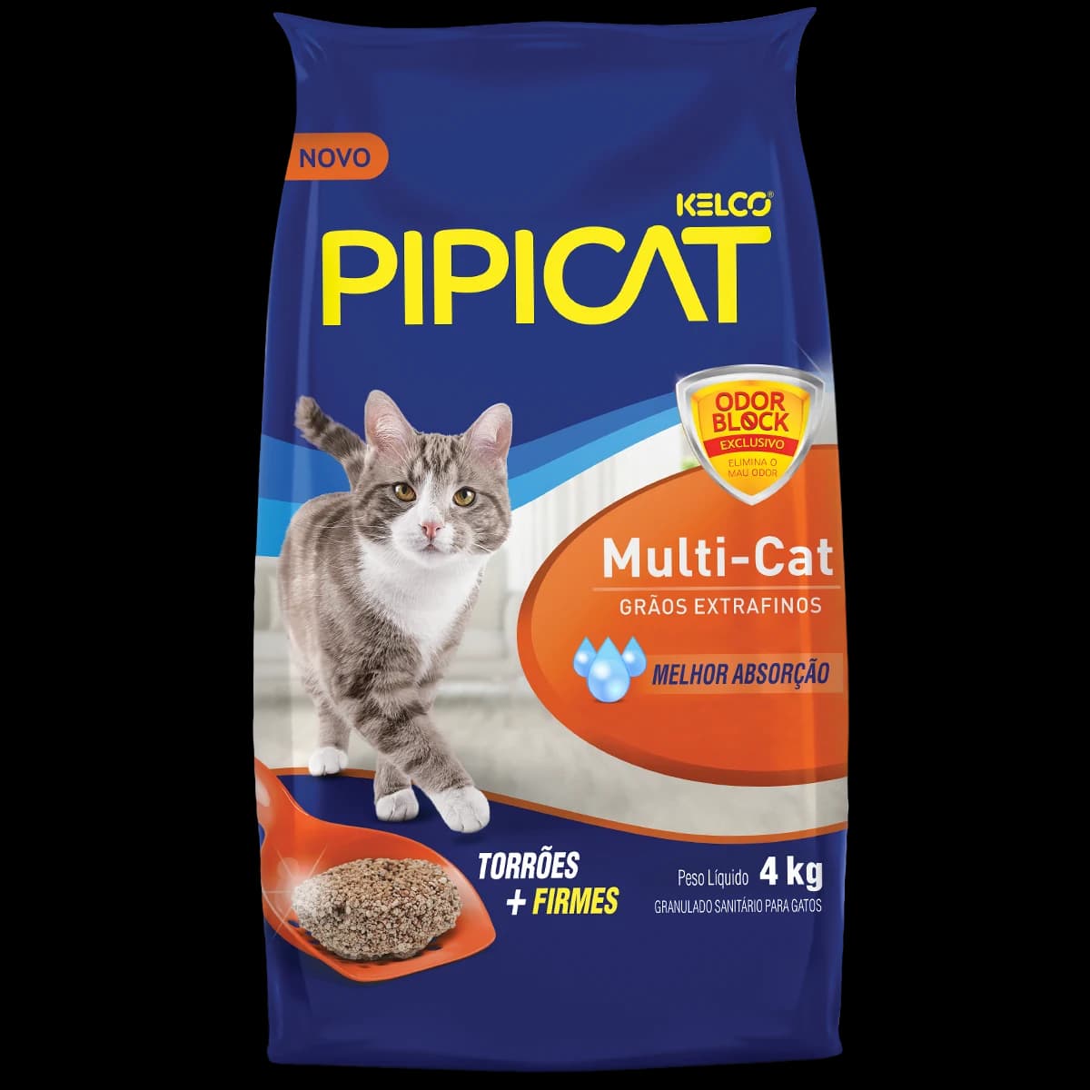 Pipicat Granulado Sanitário Multicat 4kg Fardo com 6
