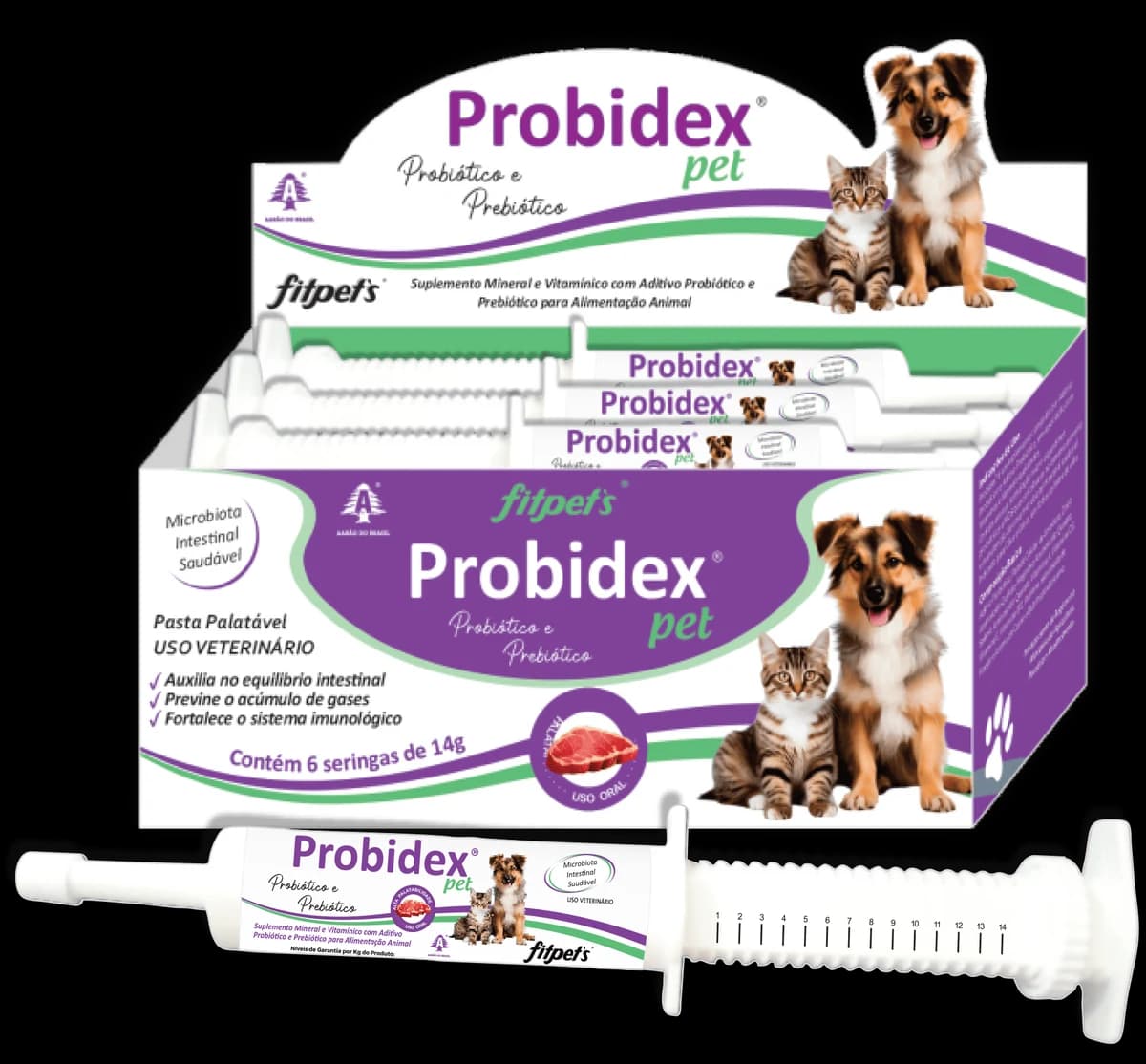 Probidex FitPet's Pasta Cães e Gatos 14g