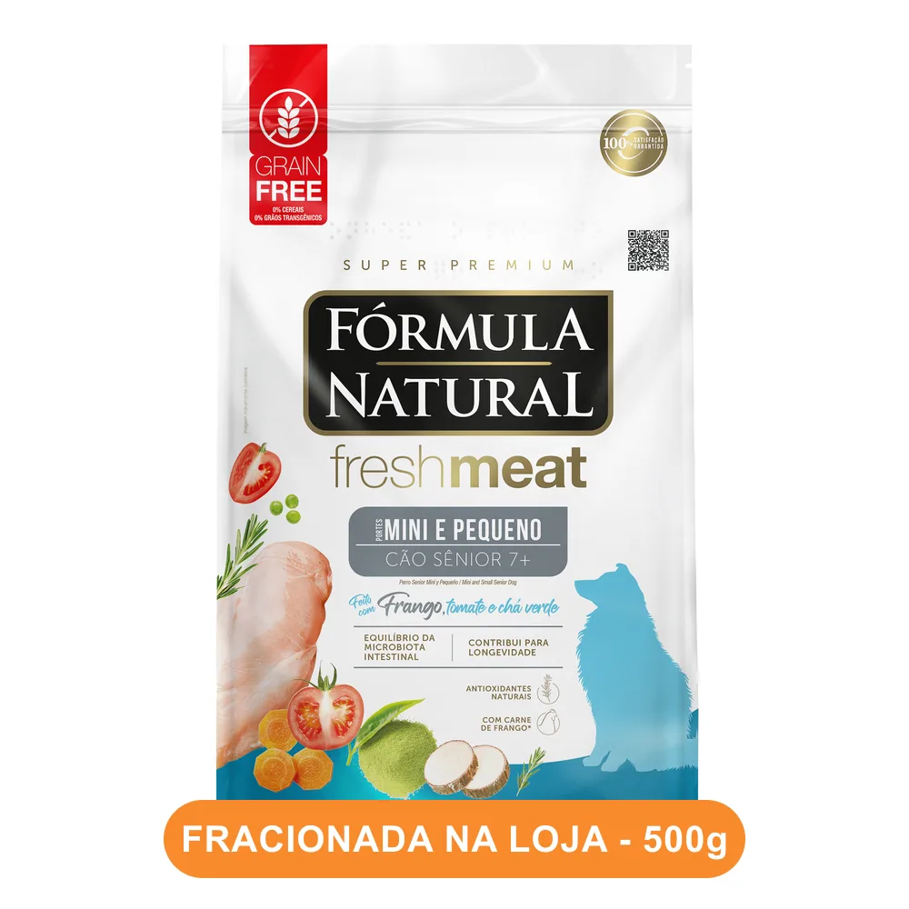 Ração Fórmula Natural Fresh Meat Cães Sênior Fracionada 500g