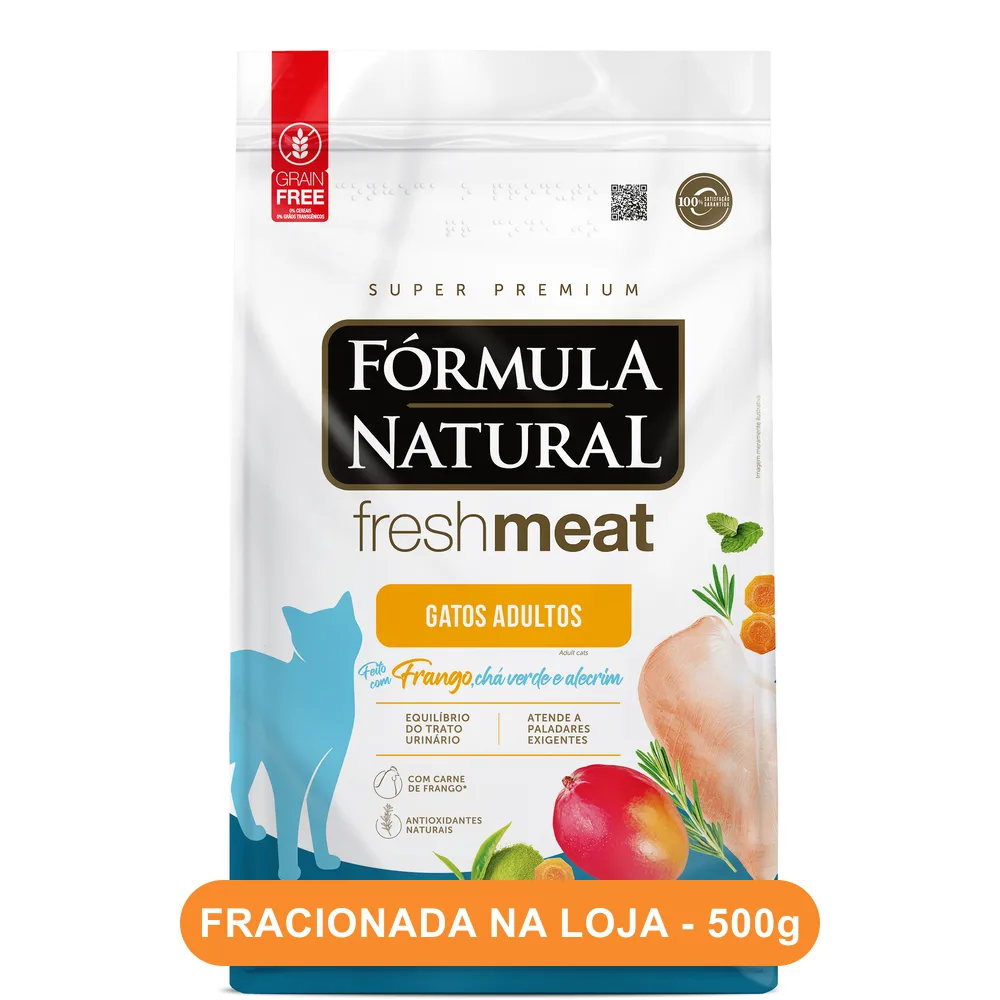 Ração Fórmula Natural Fresh Meat Gatos Adultos Frango Fracionada 500g