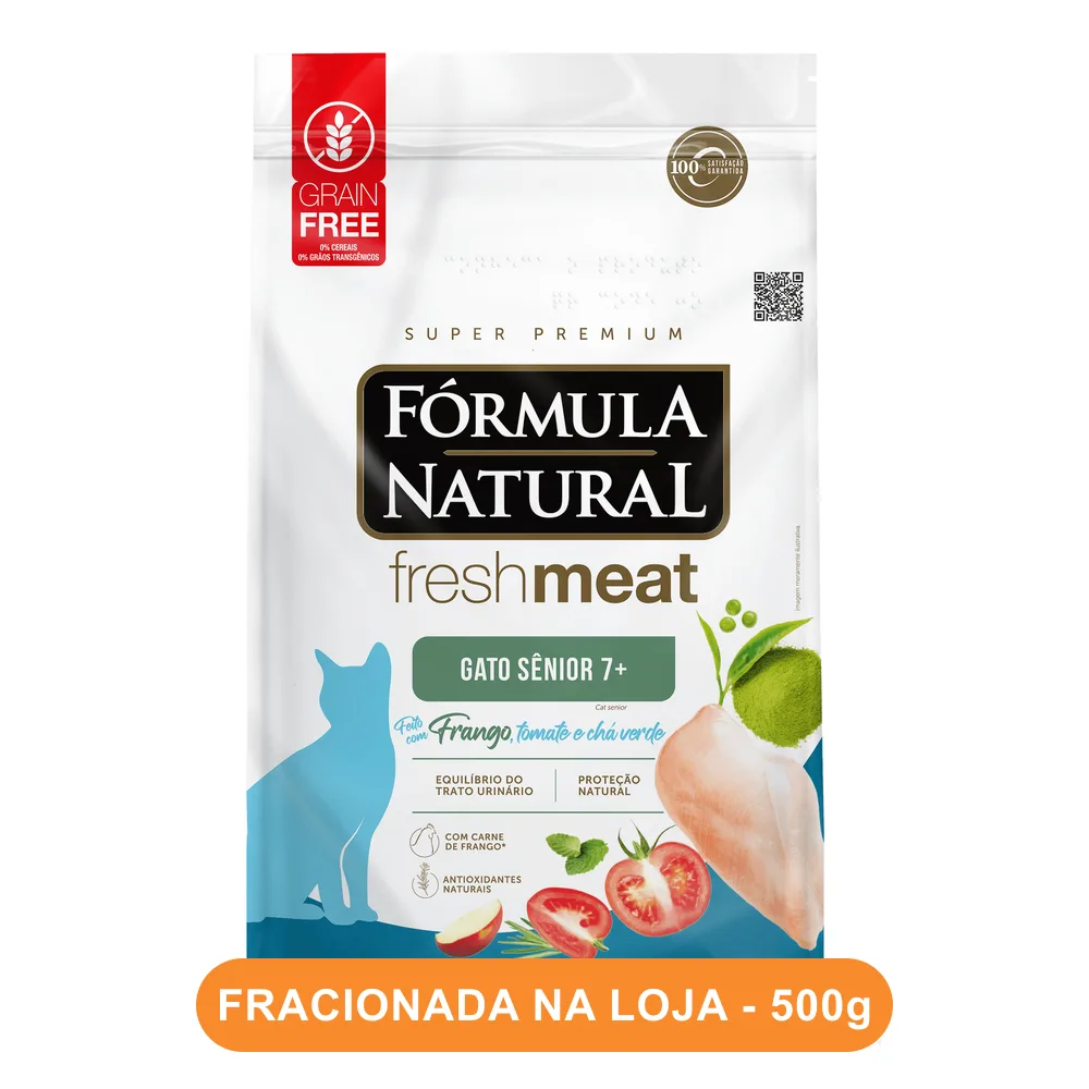 Ração Fórmula Natural Fresh Meat Gatos Sênior Fracionada 500g