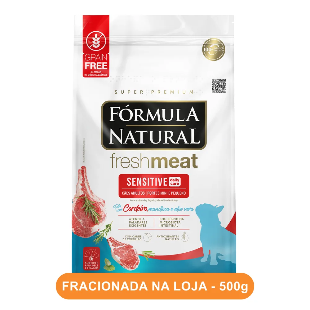 Ração Fórmula Natural Fresh Meat Sensitive Cães Adultos Fracionada 500g