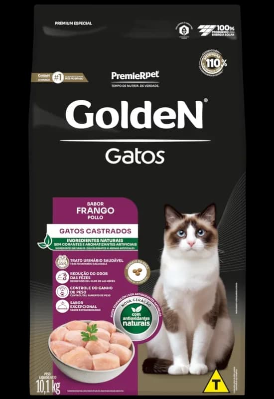 Ração Golden Gatos Castrados Frango