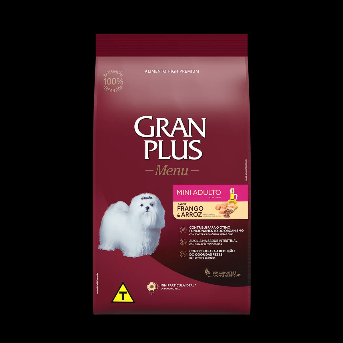 Ração GranPlus Menu Cães Adultos Raças Mini e Pequenas Frango e Arroz 3kg