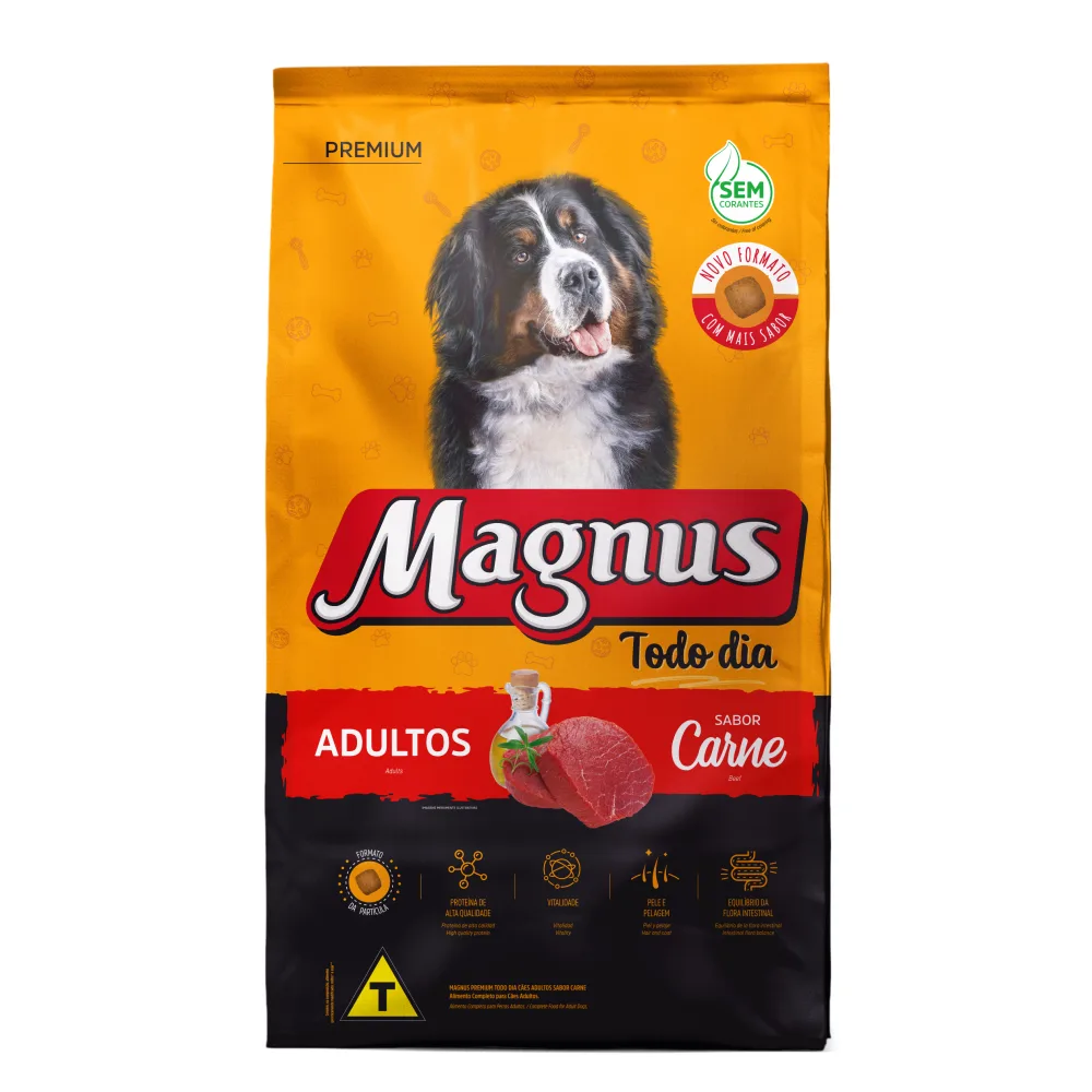 Ração Magnus Premium Todo Dia Cães Adultos Carne