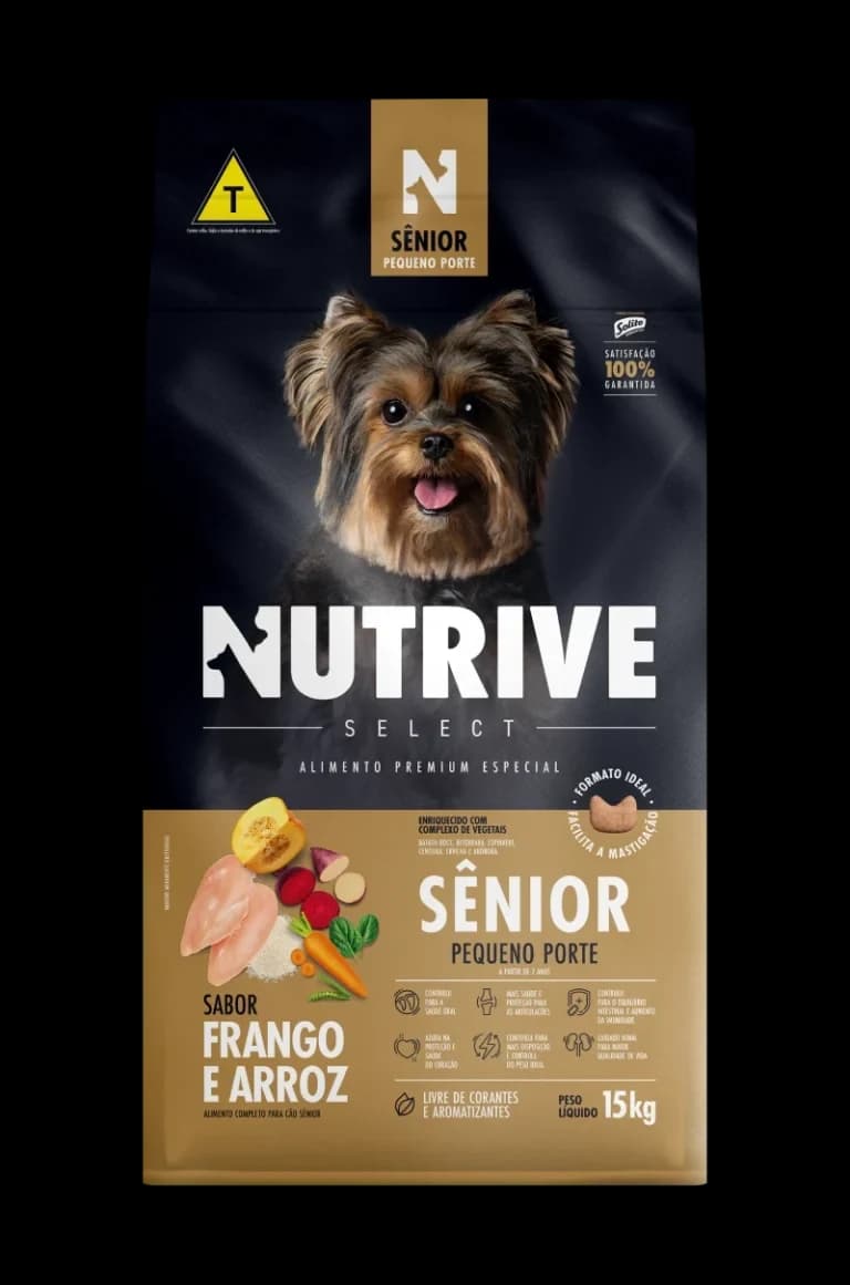 Ração Nutrive Select Cães Sênior Pequeno Porte Frango e Arroz