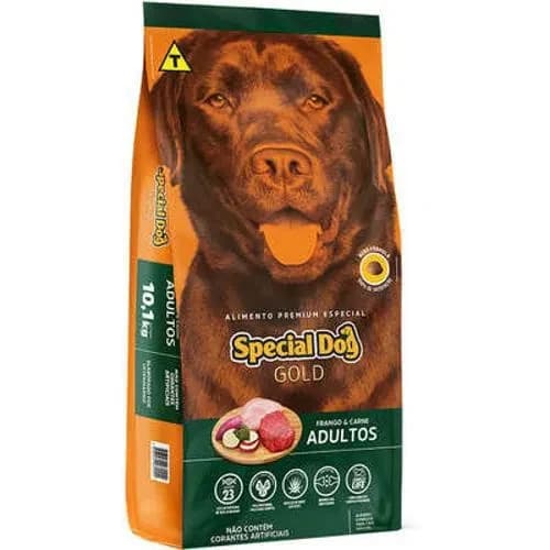 Ração Special Dog Gold Cães Adultos Frango e Carne 10,1kg