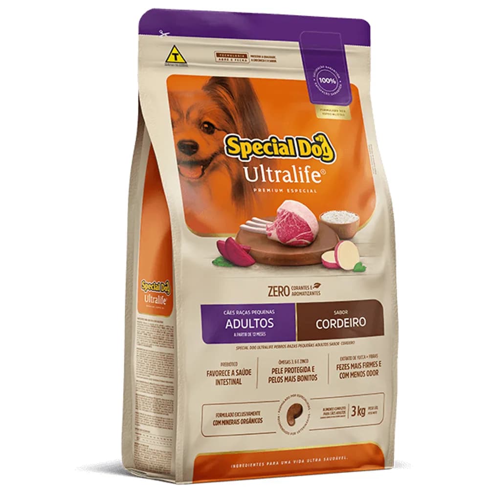 Ração Special Dog Ultralife Raças Pequenas Adultos Cordeiro 10,1kg