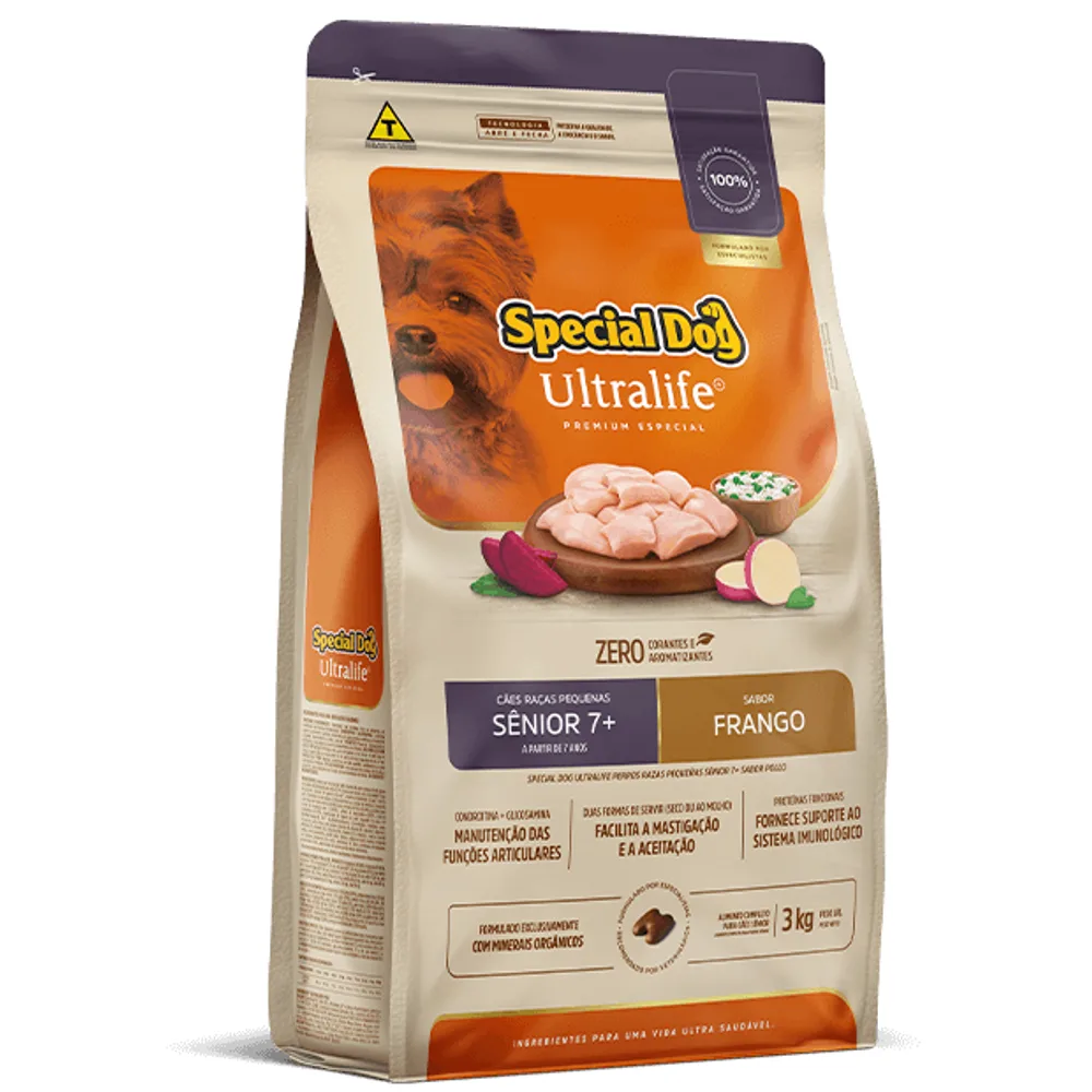 Ração Special Dog Ultralife Raças Pequenas Sênior 7+ Frango 15kg