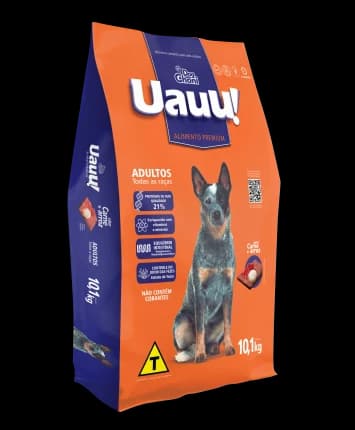 Ração UauU Cães Adultos Carne e Arroz 15kg