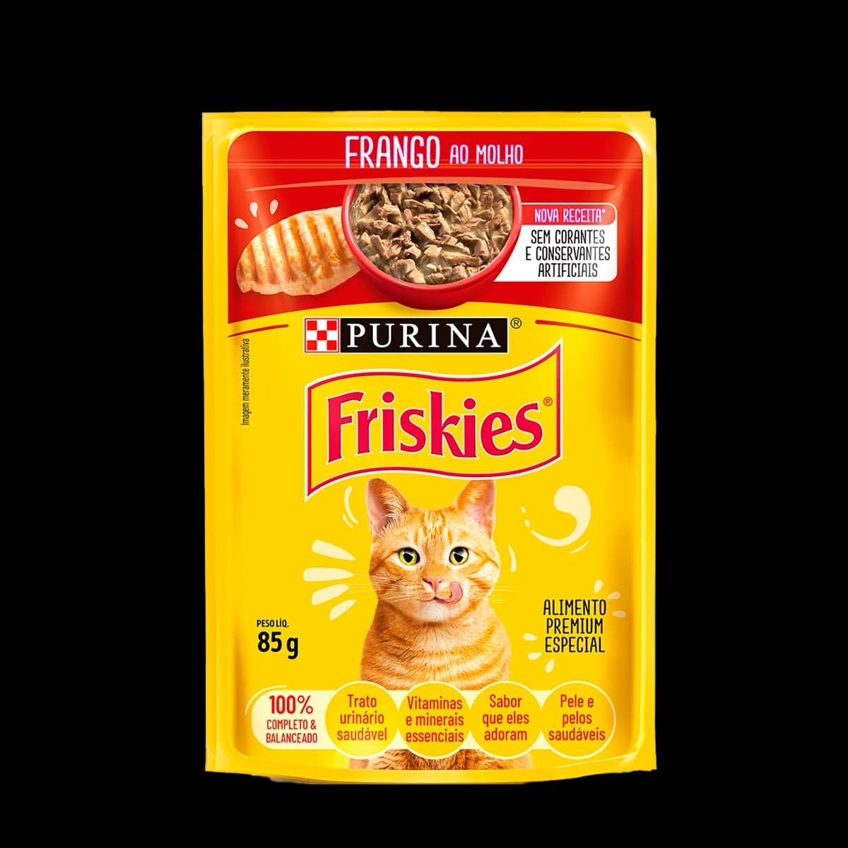 Sachê Friskies Gatos Adultos Frango ao Molho 85g