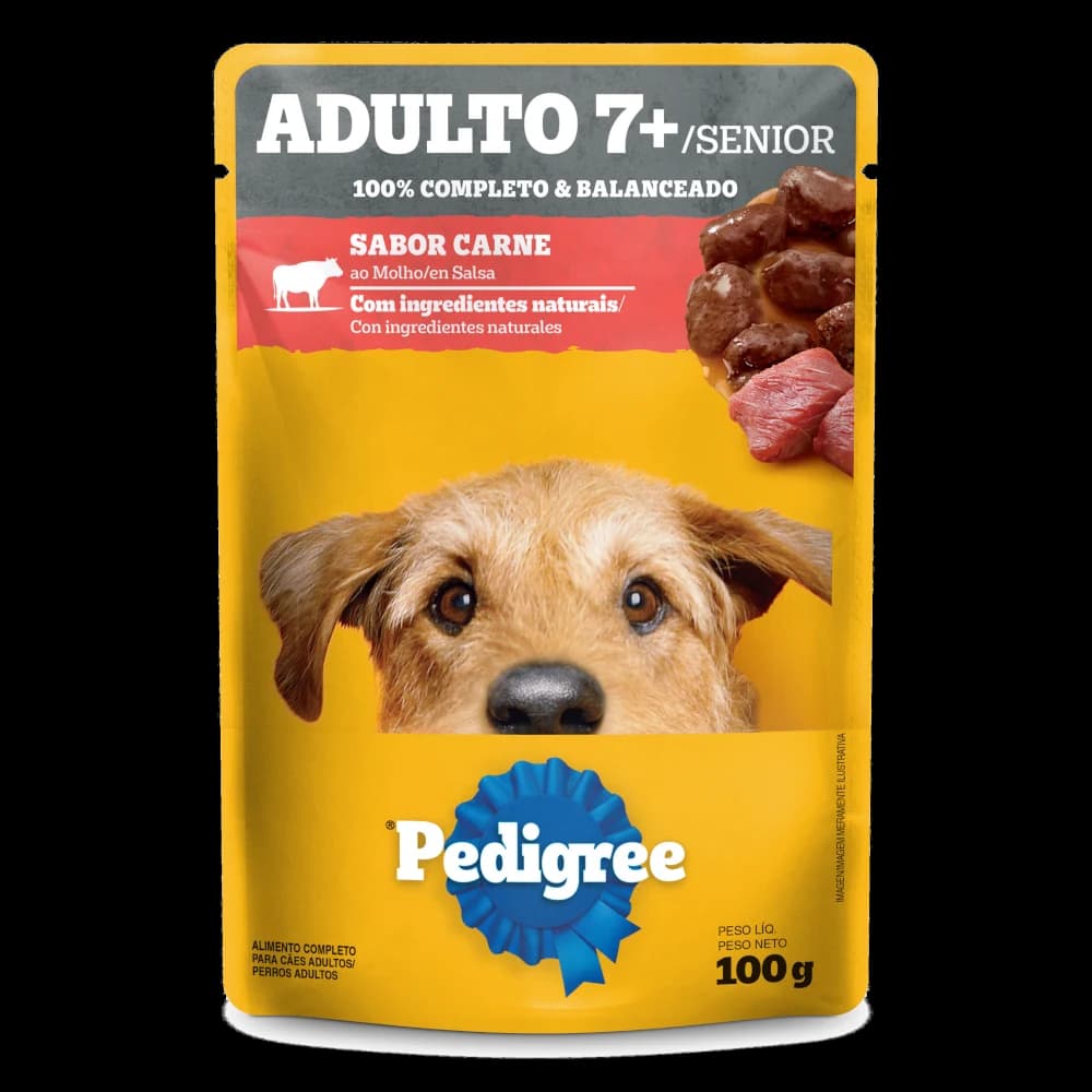 Sachê Pedigree Cães Sênior 7+ Carne ao Molho 100g