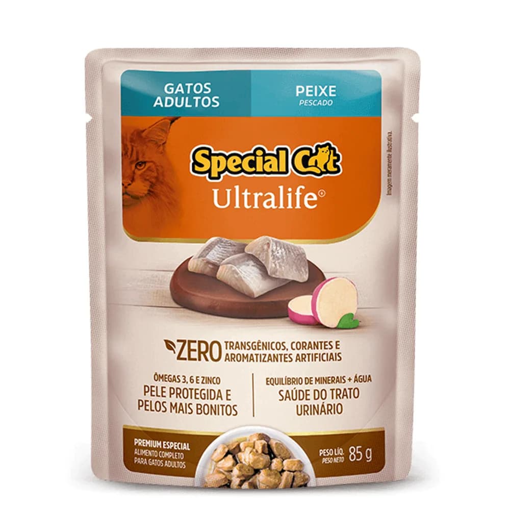 Sachê Special Cat Ultralife Gatos Adultos Peixe 85g