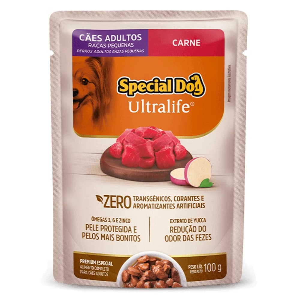 Sachê Special Dog Ultralife Adultos Raças Pequenas Carne 100g