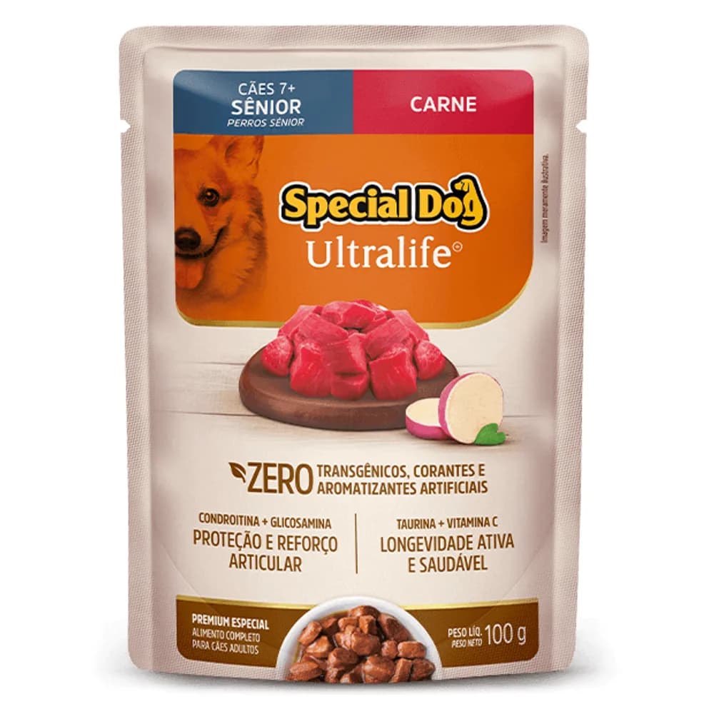 Sachê Special Dog Ultralife Sênior Carne 100g