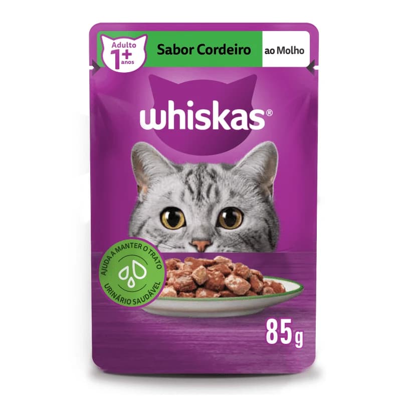 Sachê Whiskas Gatos Adultos Cordeiro ao Molho 85g