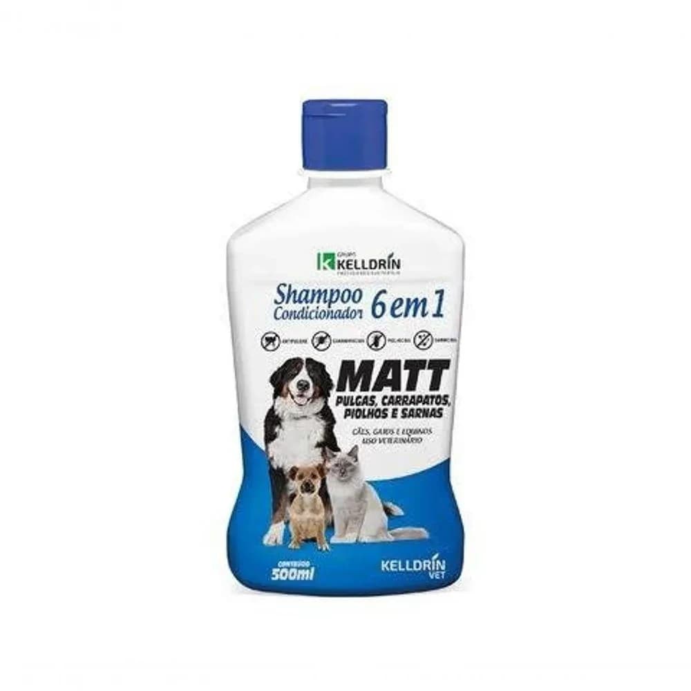 Shampoo e Condicionador 6 em 1 Antipulgas