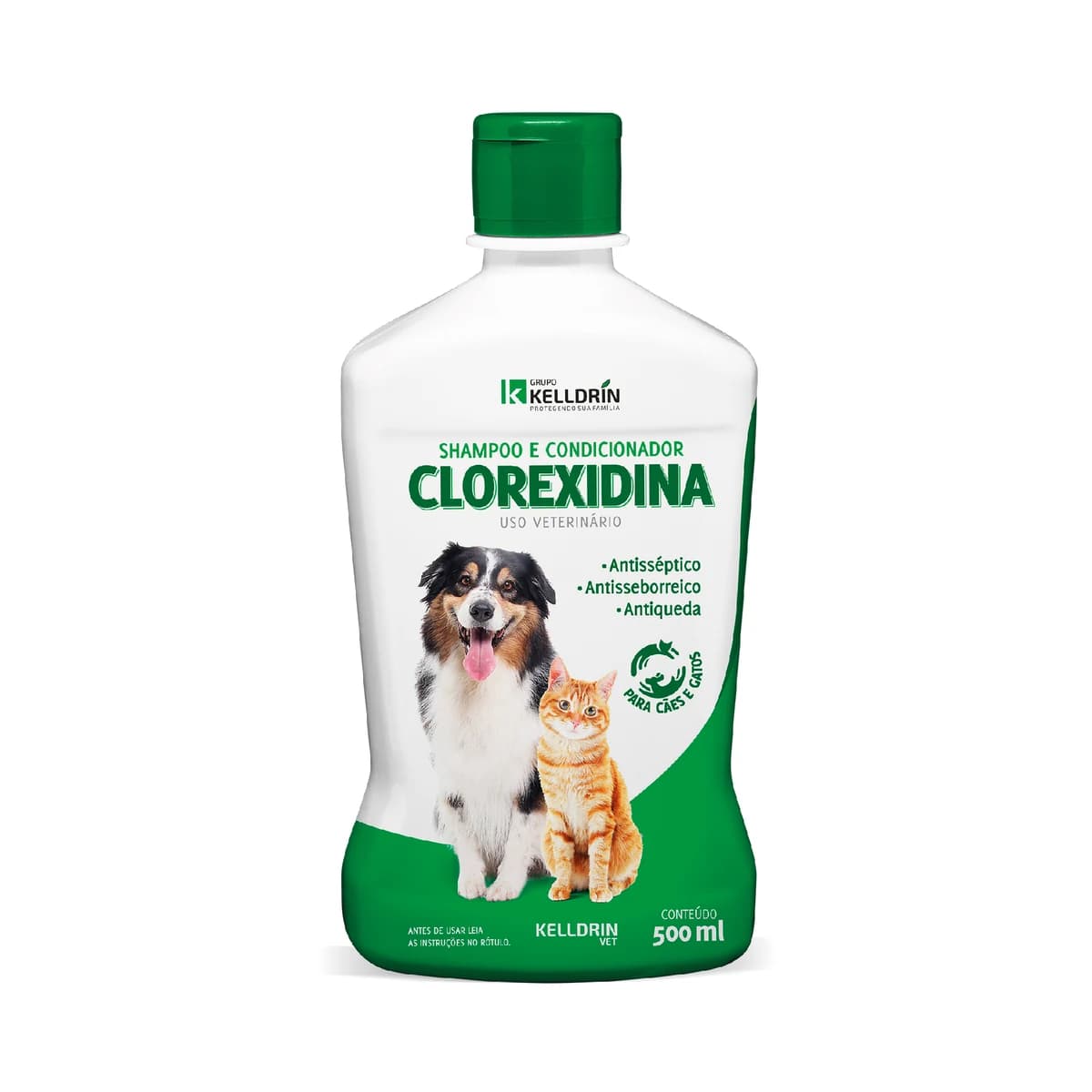 Shampoo e Condicionador Clorexidina 5 em 1 Kelldrin 500ml