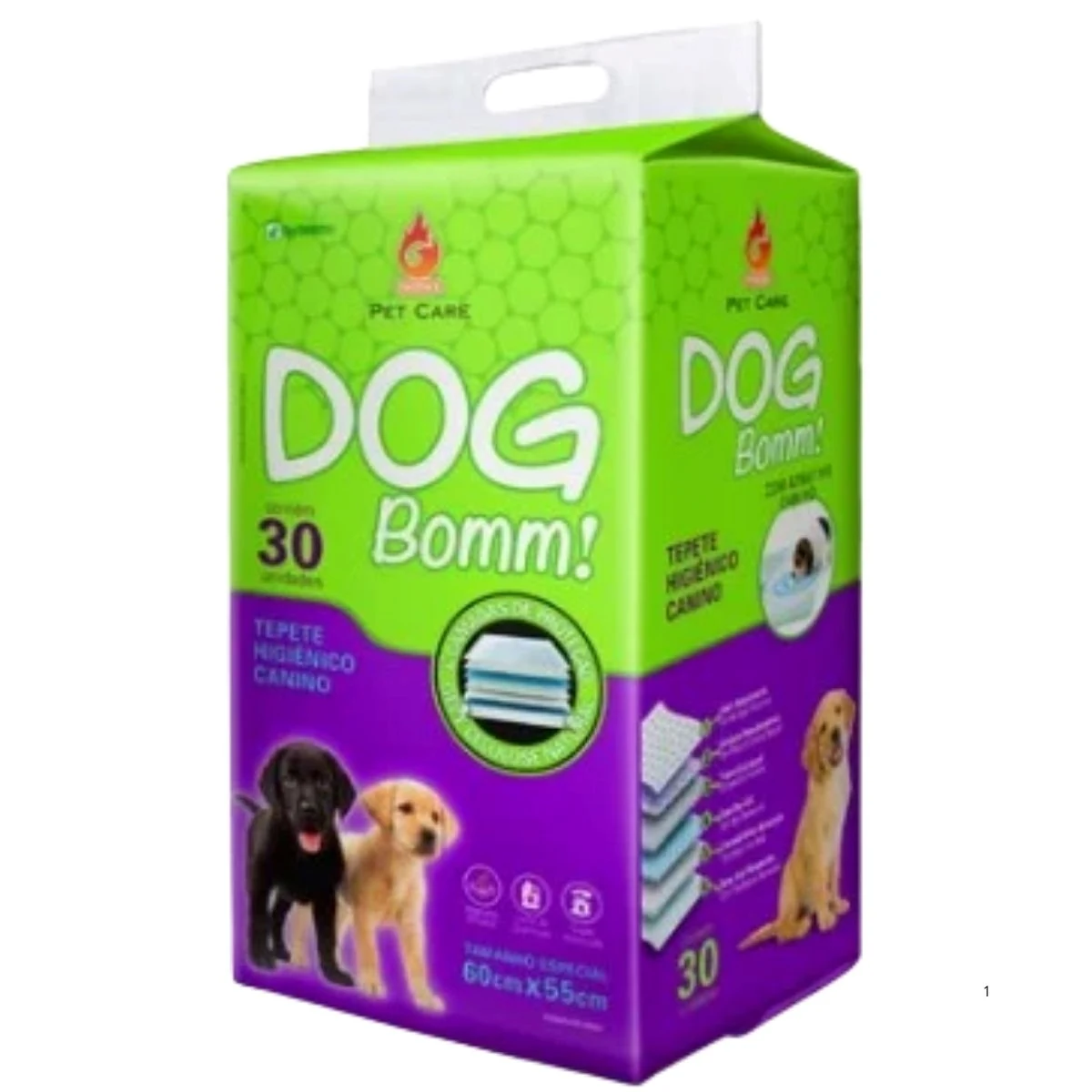 Tapete Higiênico Dog Boom 60x55cm com 30 Unidades