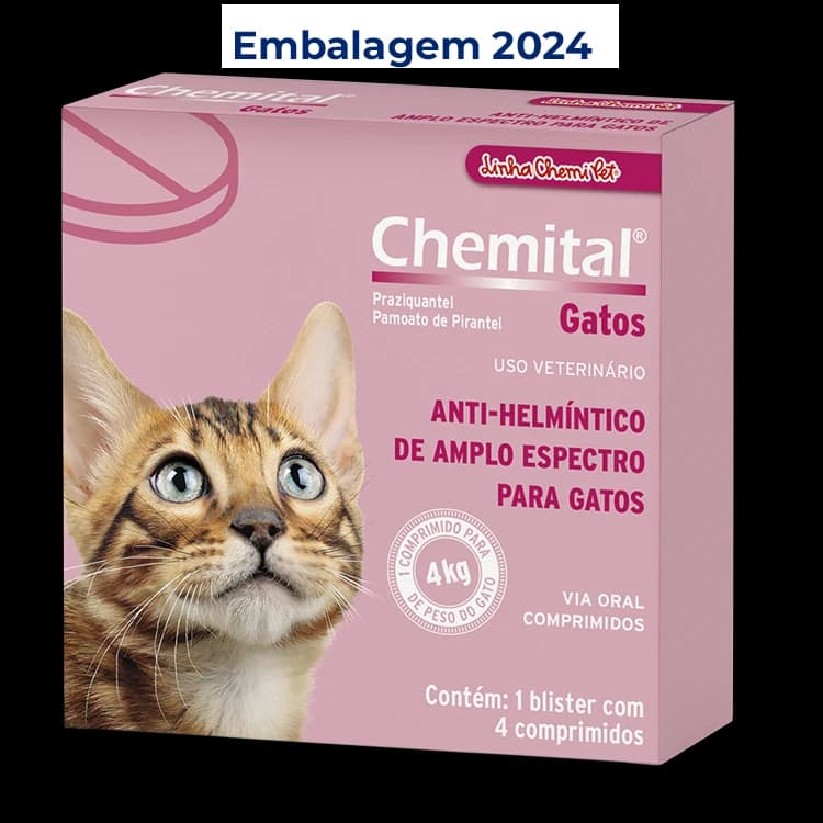 Vermífugo Chemital Gatos Comprimido